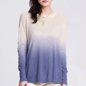 Banana Republic Open Back Blue Ombré Sweater